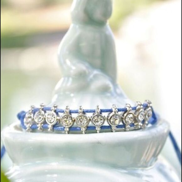 Blue Crystal Weave Bracelet  - Picture 1 of 2